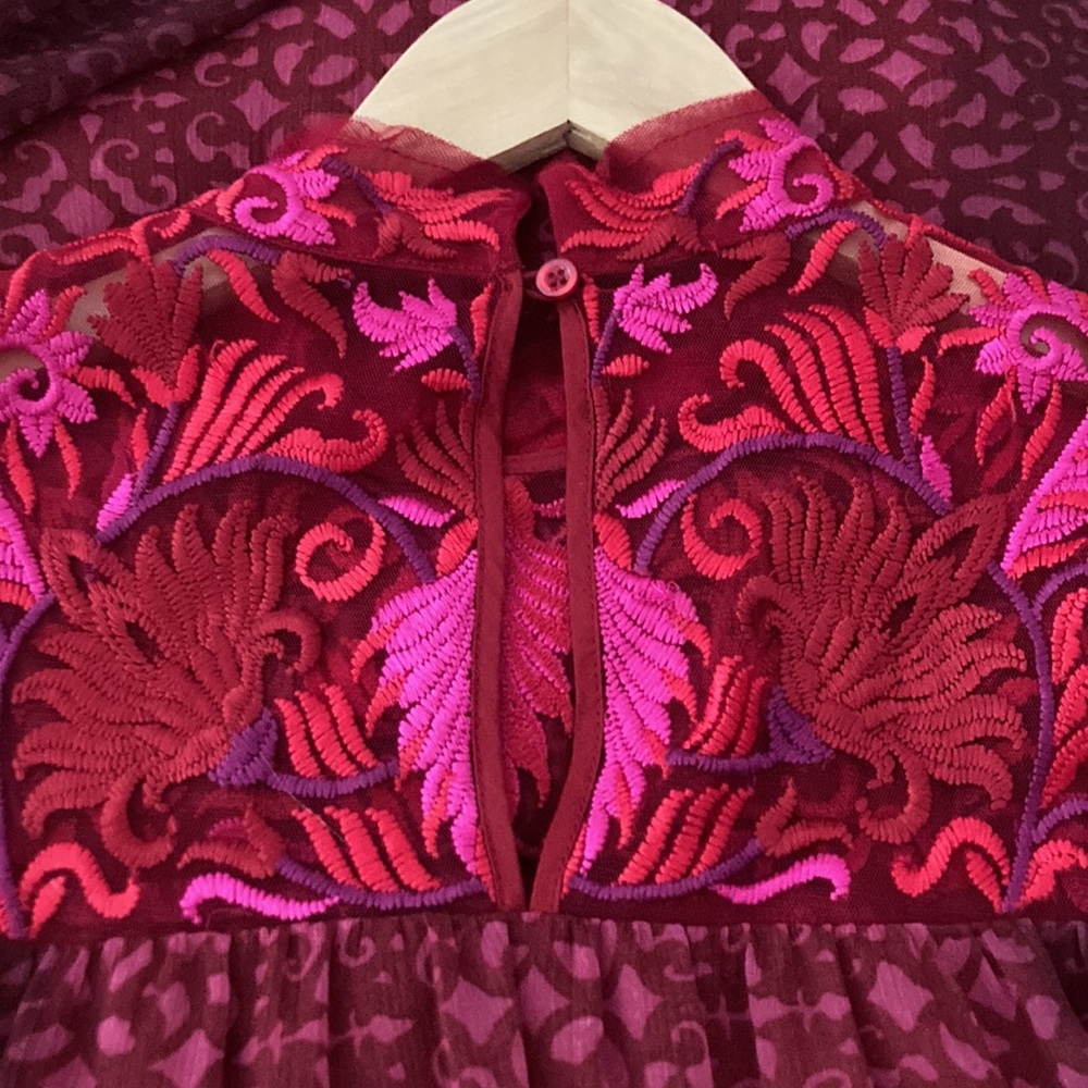 Anthropologie Swing Dress size 6 magenta color - Picture 4 of 11